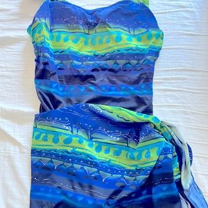 Bathing suit and matching sarong